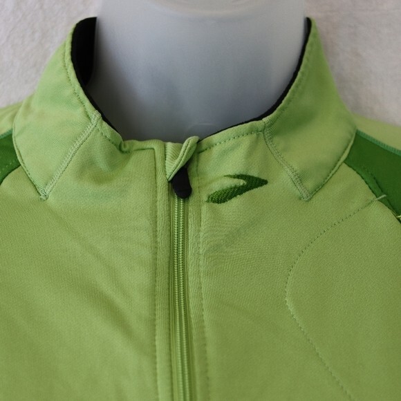 Brooks Green Athletic Track Jacket Pullover 1/4 Zip Small WL630 - Picture 4 of 12